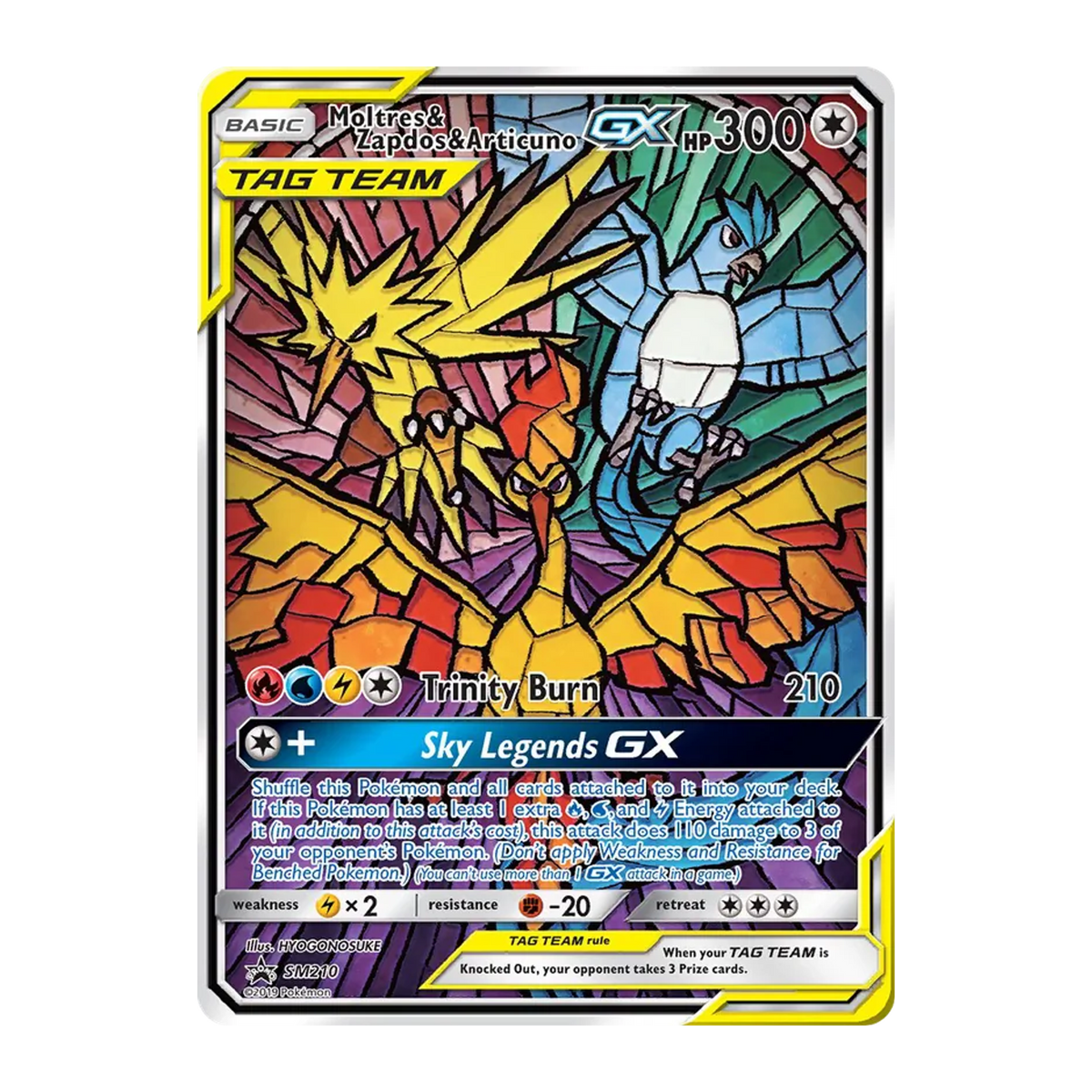 Moltres & Zapdos & Articuno GX SMP SM210 - NM Inglés