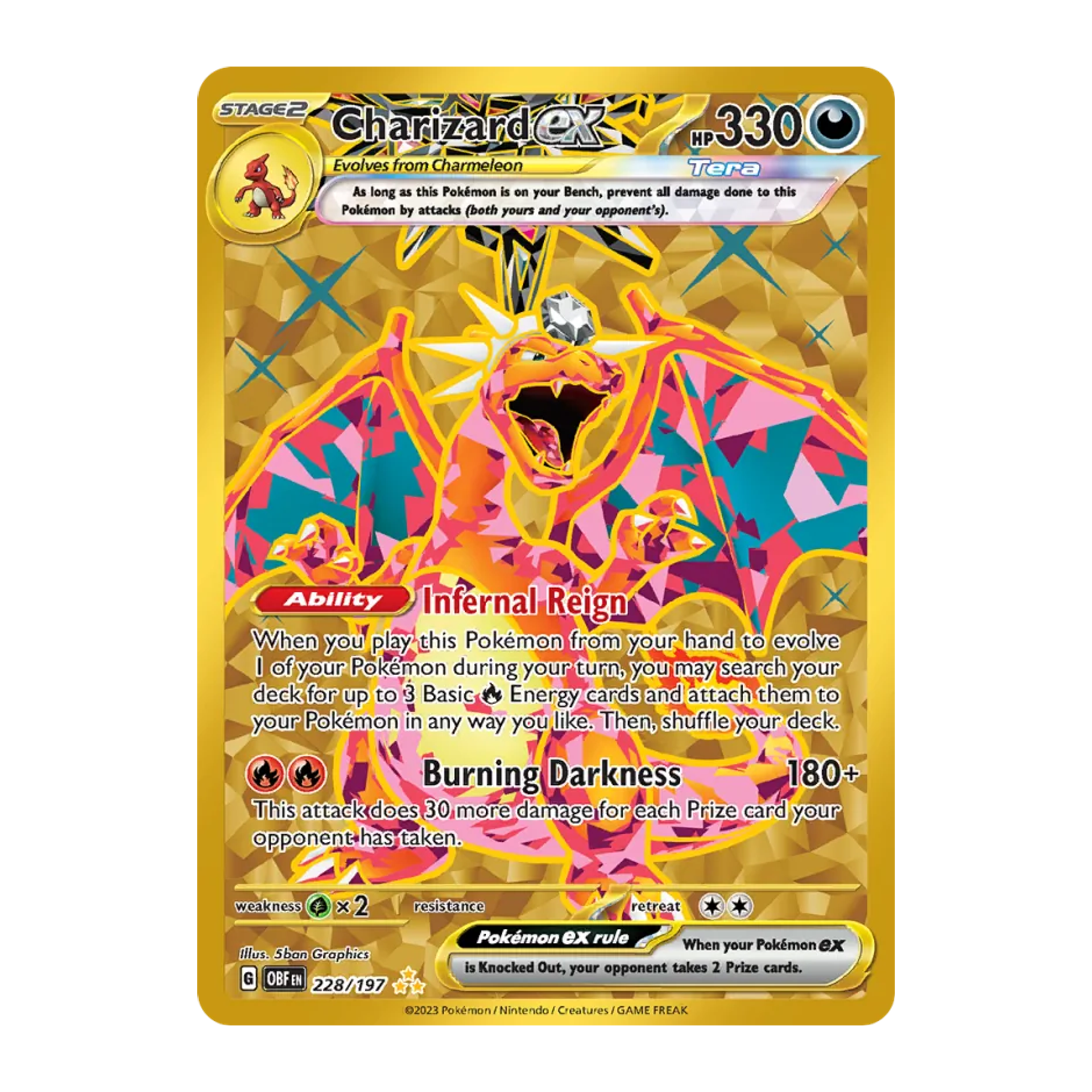 Charizard ex OBF 228 - EX Inglés