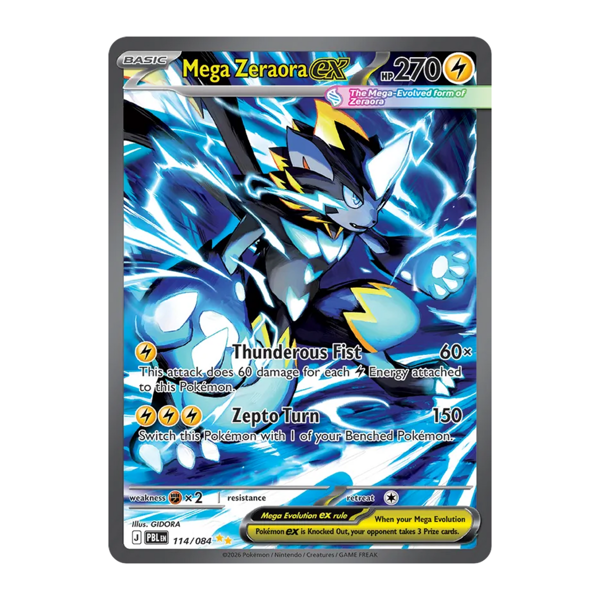 Mega Zeraora ex PBL 114 - NM Inglés