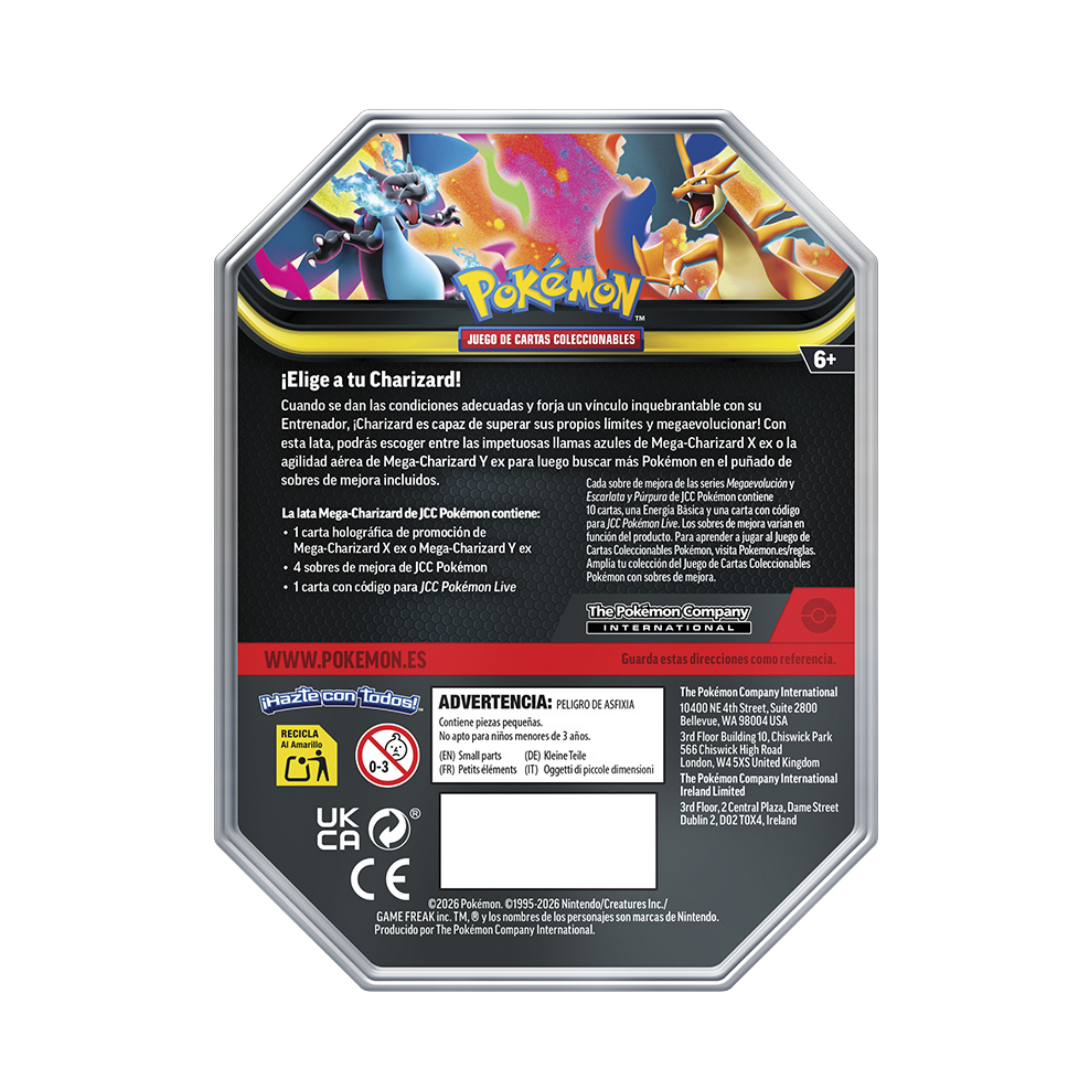 Lata Mega Charizard X & Y EX - Español "embalaje dañado"