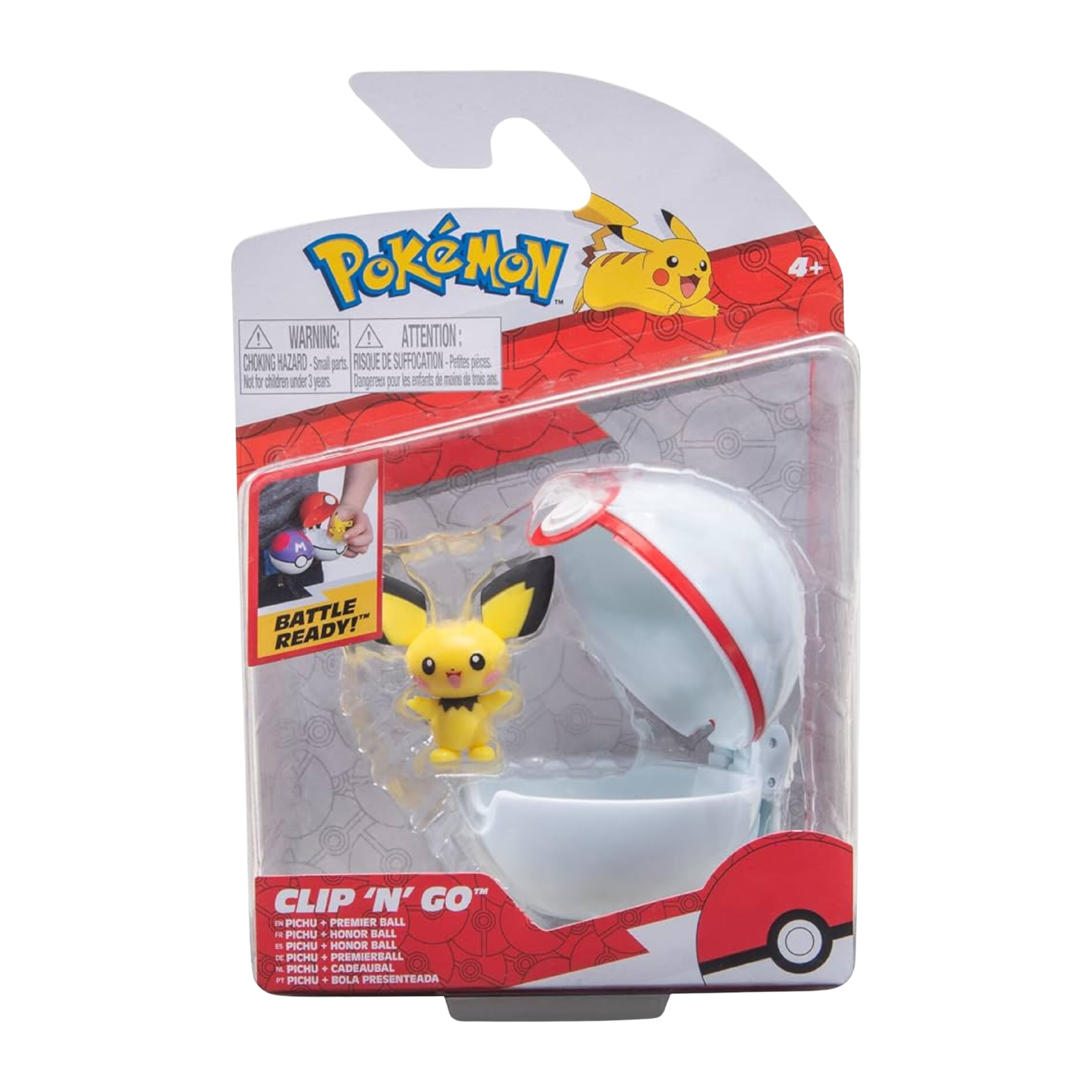 PokeBall Clip 'N' Go Pichu + Honor Ball - Pokemon