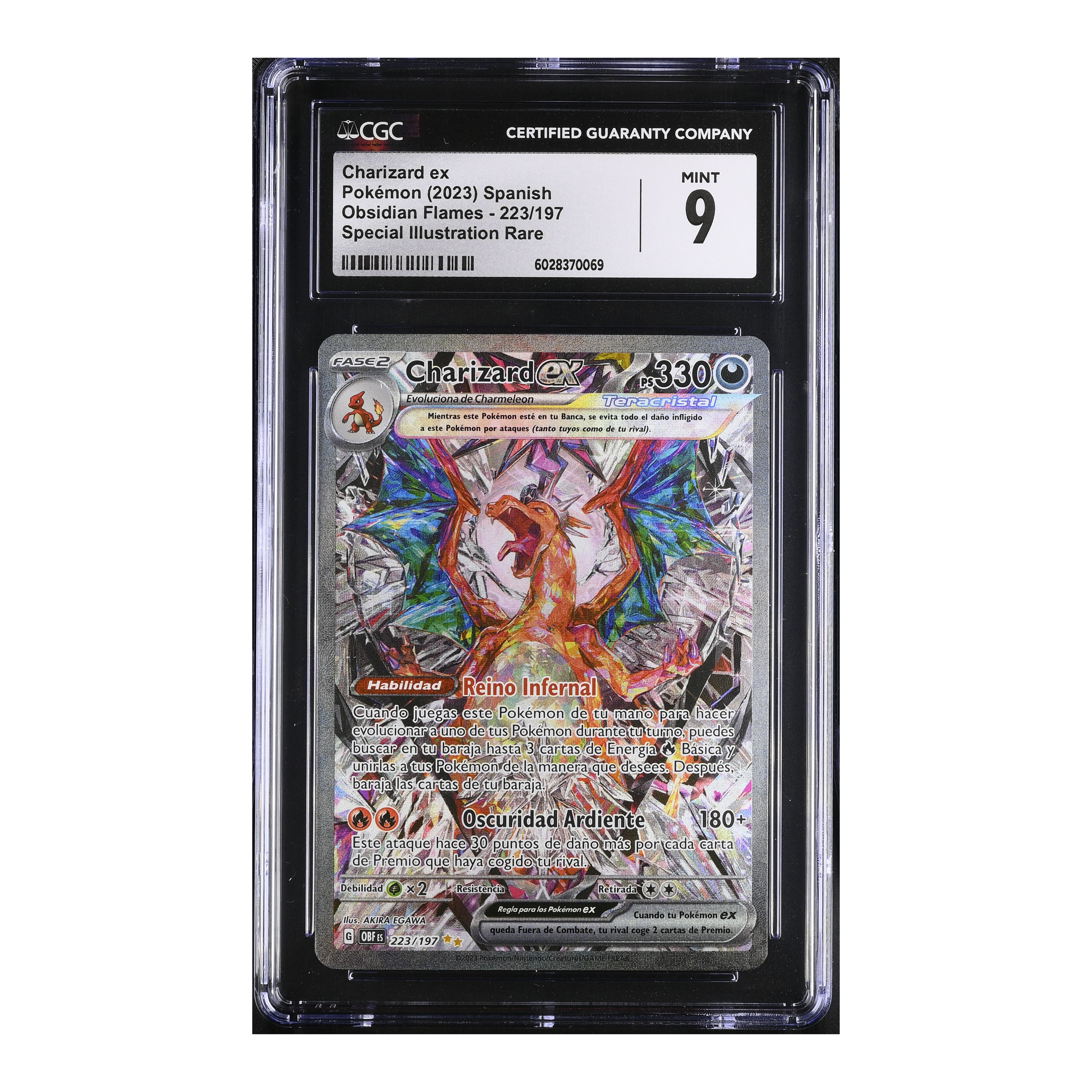 Charizard EX - Llamas Obsidianas - 223/197 - CGC 9