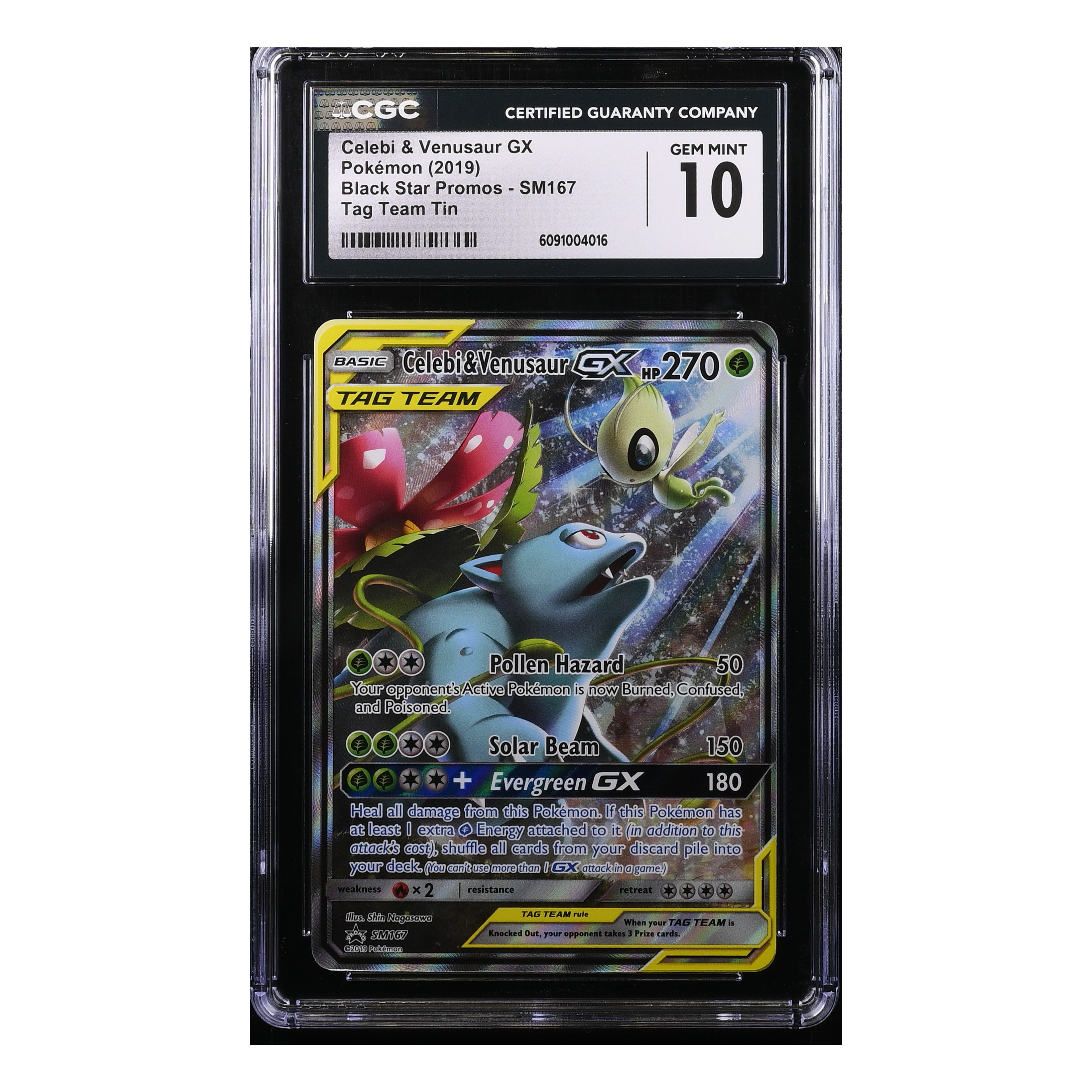 Celebi & Venusaur GX (2019) - Black Star Promos Tag Team - CGC 10
