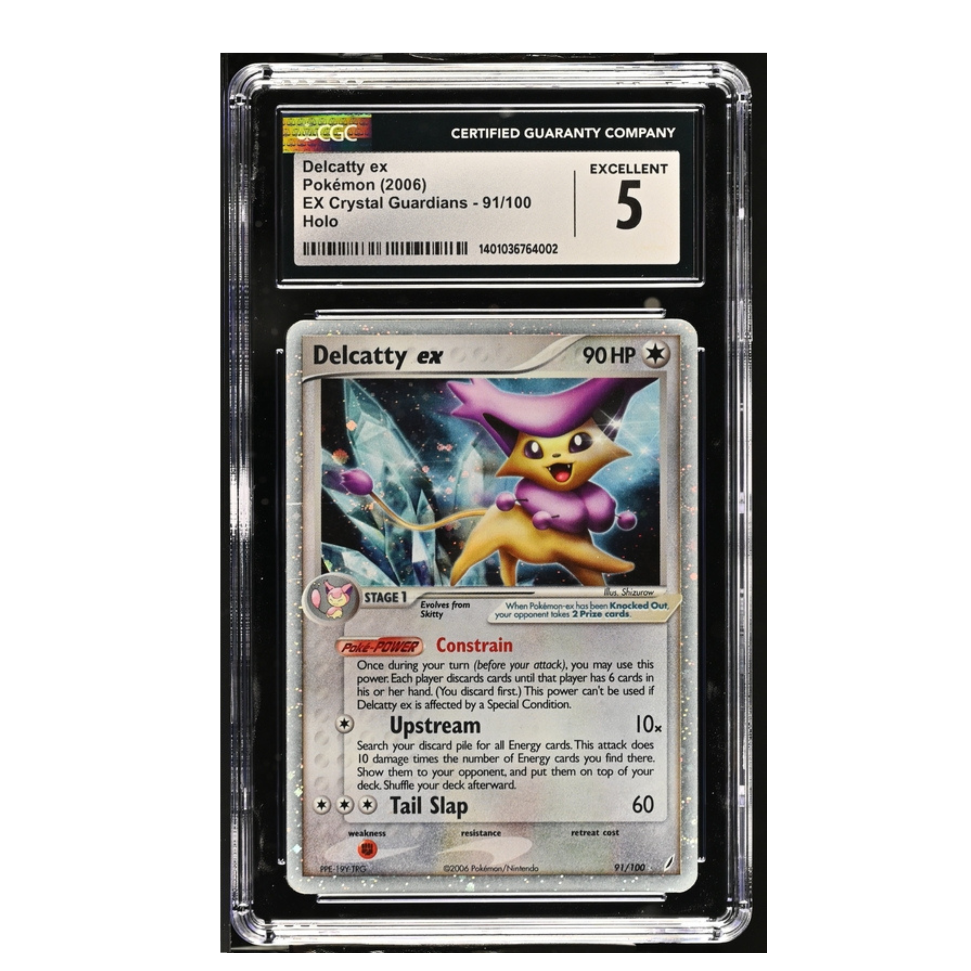 Delicatty ex Pokémon (2006) - EX Crystal Guardians - 91/100 - Holo - CGC 5