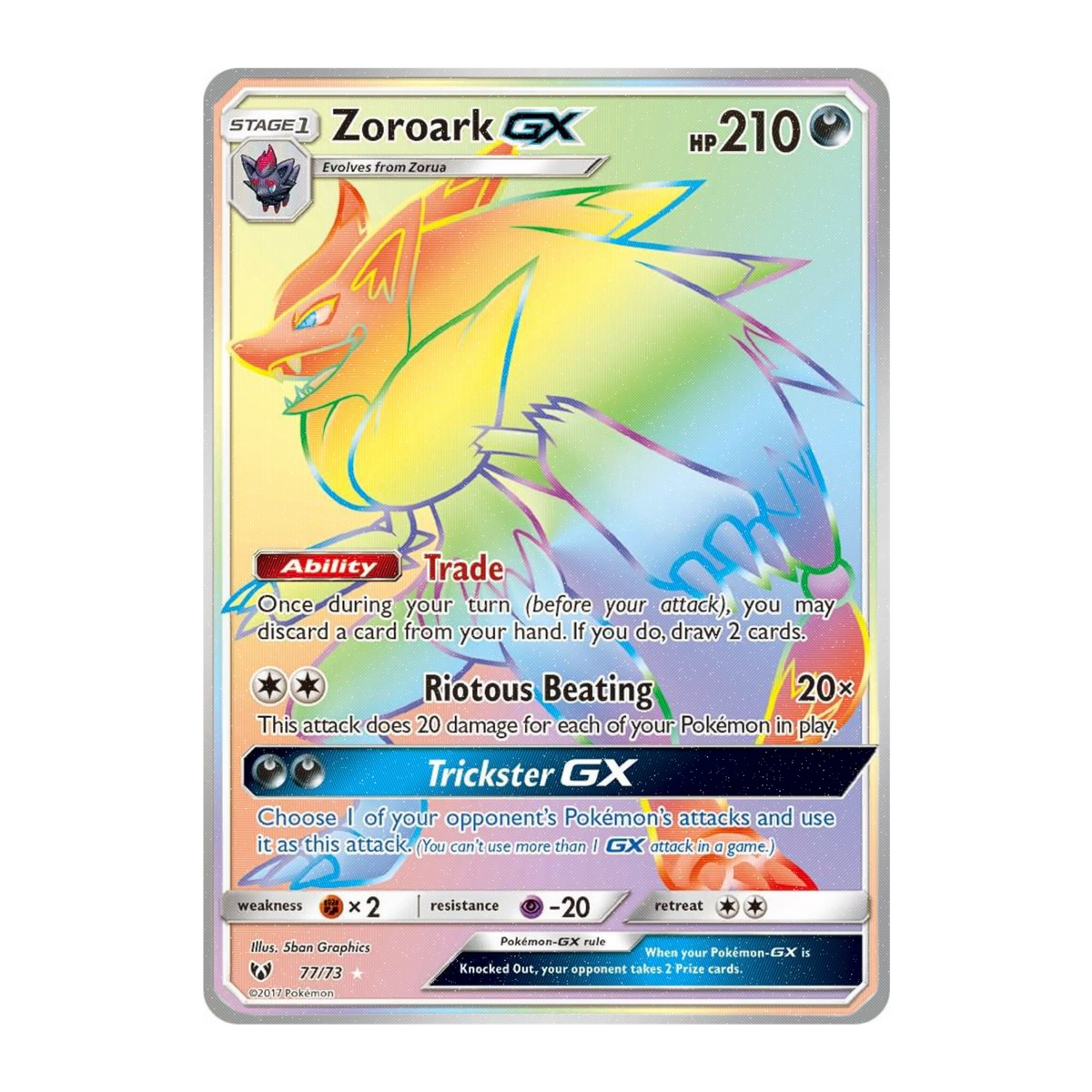 Zoroark GX SLG 77 - NM Español
